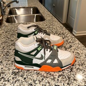 Nike Kids' White, Green, and Orange Sneakers